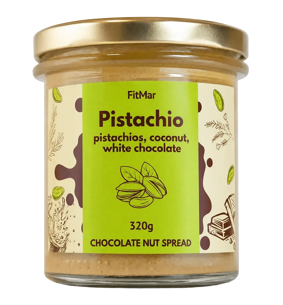 Pistáciový krém s kokosem a bílou čokoládou